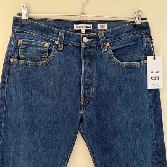 SOLD LEVI'S X Re/Done High Rise Stovepipe - Picture 4 of 10